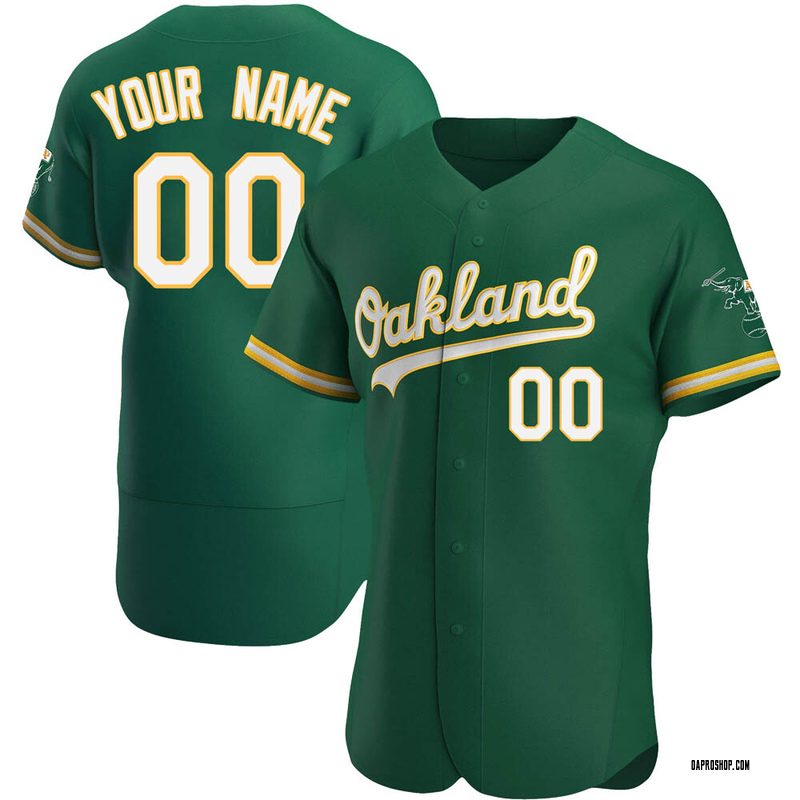 Custom Men's Oakland Athletics Alternate Jersey - Kelly Green Authentic