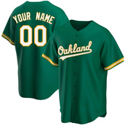 Custom Men's Oakland Athletics Alternate Jersey - Kelly Green Replica