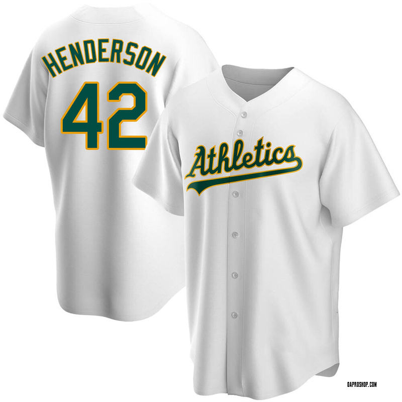 Dave Henderson Men's Oakland Athletics Home Jersey - White Replica