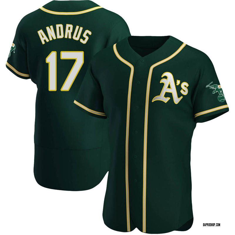 Elvis Andrus Men's Oakland Athletics Alternate Jersey - Green Authentic