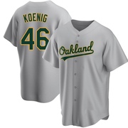 Jared Koenig Youth Oakland Athletics Road Jersey - Gray Replica