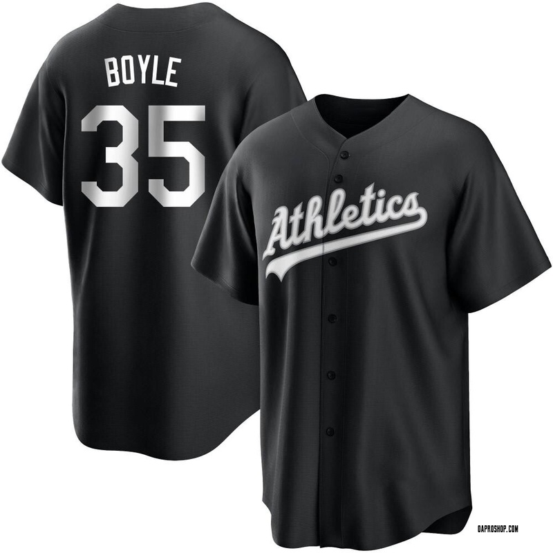 Joe Boyle Youth Oakland Athletics Jersey - Black/White Replica