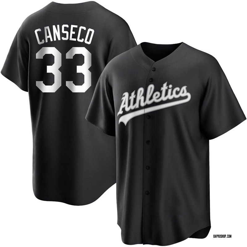 Jose Canseco Men's Oakland Athletics Jersey - Black/White Replica