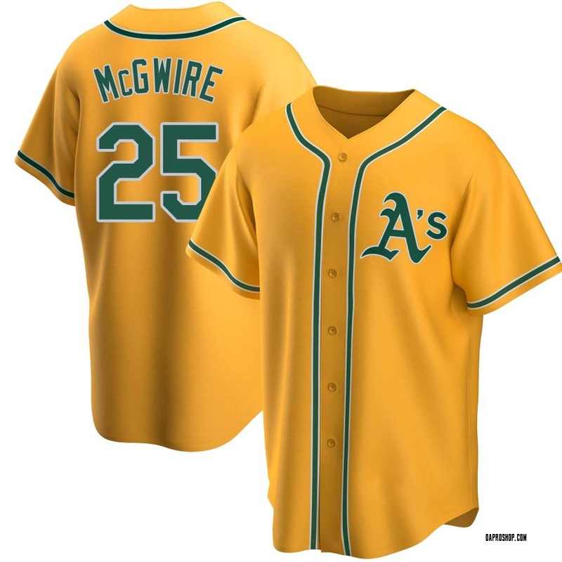 Mark McGwire Men's Oakland Athletics Alternate Jersey - Gold Replica