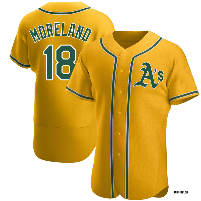 Mitch Moreland Men's Oakland Athletics Alternate Jersey - Gold