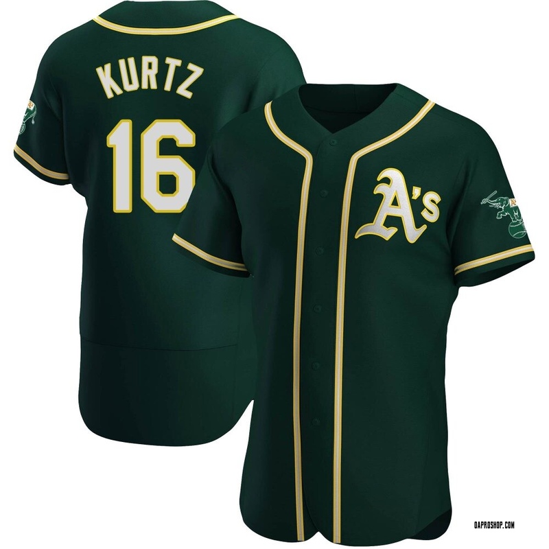 Nick Kurtz Men's Oakland Athletics Alternate Jersey - Green Authentic