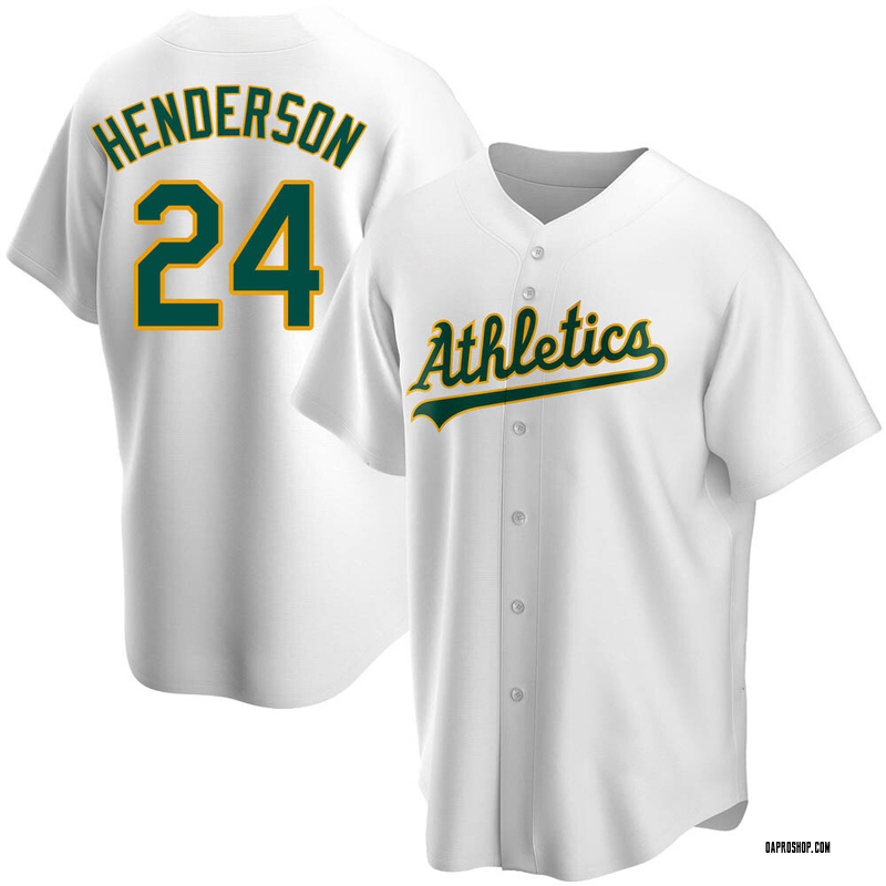 Rickey Henderson Men's Oakland Athletics Home Jersey - White Replica