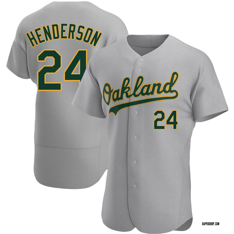 Rickey Henderson Men's Oakland Athletics Road Jersey - Gray Authentic