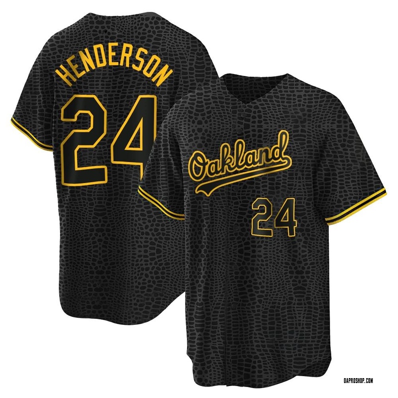 Rickey Henderson Men's Oakland Athletics Road Jersey - Gray Replica