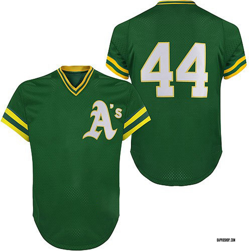 Rollie Fingers Men's Oakland Athletics Throwback Jersey - Green Authentic