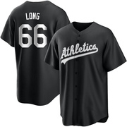 Sam Long Men's Oakland Athletics Jersey - Black/White Replica