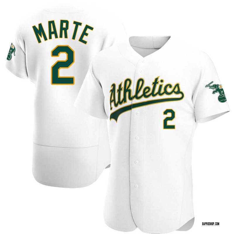Starling Marte Men's Oakland Athletics Home Jersey - White Authentic